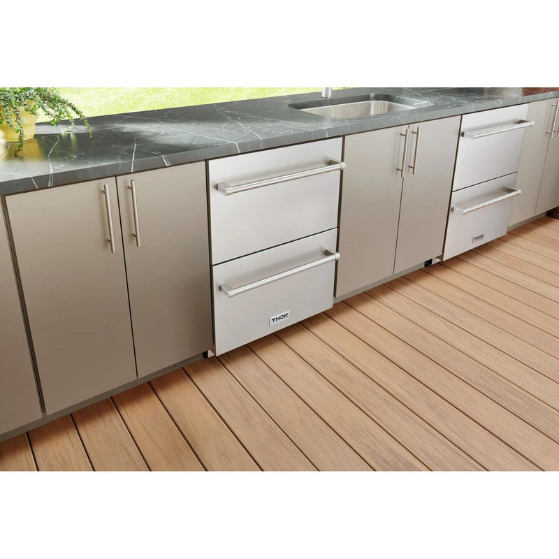  Thor Kitchen 24in Indoor/Outdoor Undercounter Freezer Drawer TRZ24U IMAGE 8