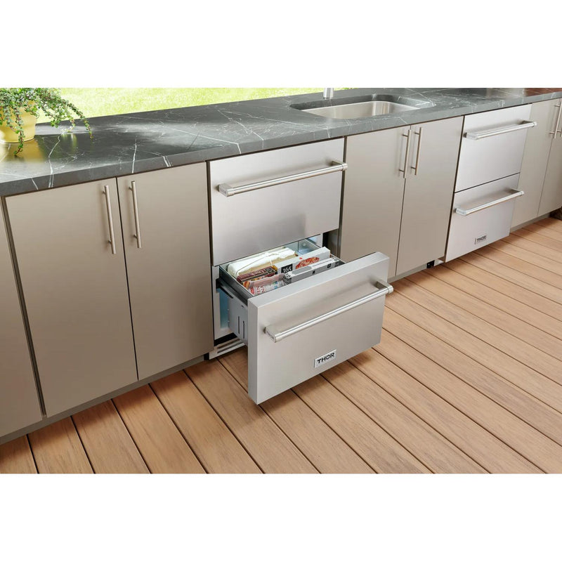  Thor Kitchen 24in Indoor/Outdoor Undercounter Freezer Drawer TRZ24U IMAGE 9
