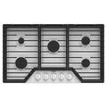 Whirlpool 36-inch Built-in Gas Cooktop with EZ-2-Lift™ Hinged Cast-Iron Grates WCGK5036PW IMAGE 1