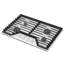 Whirlpool 30-inch Built-in Gas Cooktop with EZ-2-Lift™ Hinged Cast-Iron Grates WCGK5030PW IMAGE 2