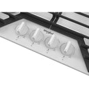 Whirlpool 30-inch Built-in Gas Cooktop with EZ-2-Lift™ Hinged Cast-Iron Grates WCGK5030PW IMAGE 4