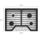 Whirlpool 30-inch Built-in Gas Cooktop with EZ-2-Lift™ Hinged Cast-Iron Grates WCGK5030PW IMAGE 7