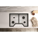Whirlpool 30-inch Built-in Gas Cooktop with EZ-2-Lift™ Hinged Cast-Iron Grates WCGK5030PW IMAGE 8