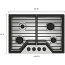 Whirlpool 30-inch Built-in Gas Cooktop with SpeedHeat™ Burner WCGK3030PS IMAGE 6