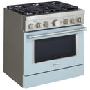 KitchenAid 36-inch Freestanding Gas Range with Even-Heat™ True Convection KFGC506JMBKFGC506JMB
