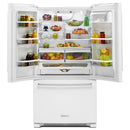 KitchenAid 36-inch, 20 cu. ft. French 3-Door Refrigerator with Interior Water Dispenser KRFC300EWHKRFC300EWH