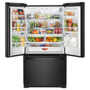 Whirlpool 36-inch, 25.2 cu. ft. French 3-Door Refrigerator with Water Dispenser (Black)WRF535SWHB