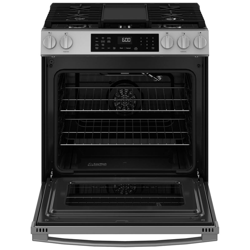 GE 30-inch Slide-in Gas Range with Convection Technology GGS60LAVFS IMAGE 3
