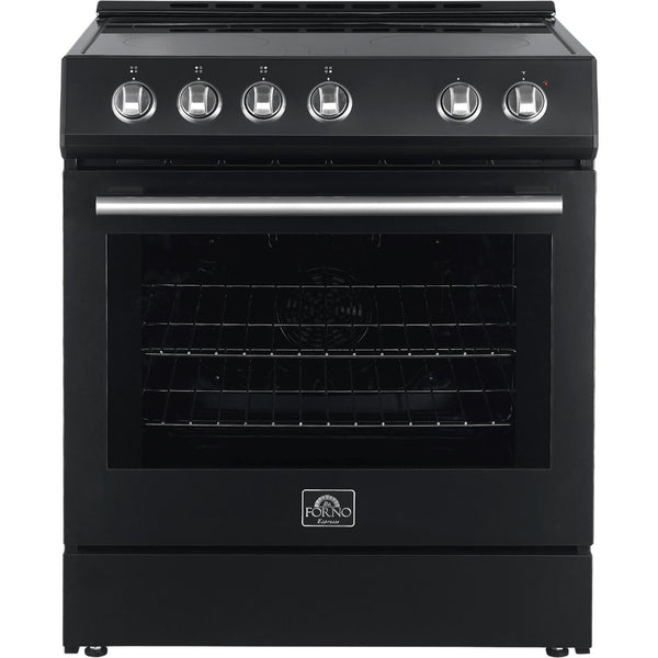 Forno 30-inch, 5 cu.ft Leonardo Espresso Electric Range FFSEL6012-30BLK IMAGE 1