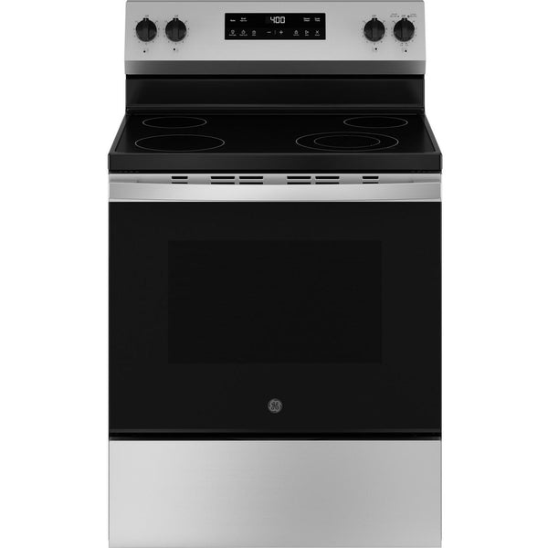 GE 30-inch Freestanding Electric Range with Steam Clean GRF400SVSS IMAGE 1