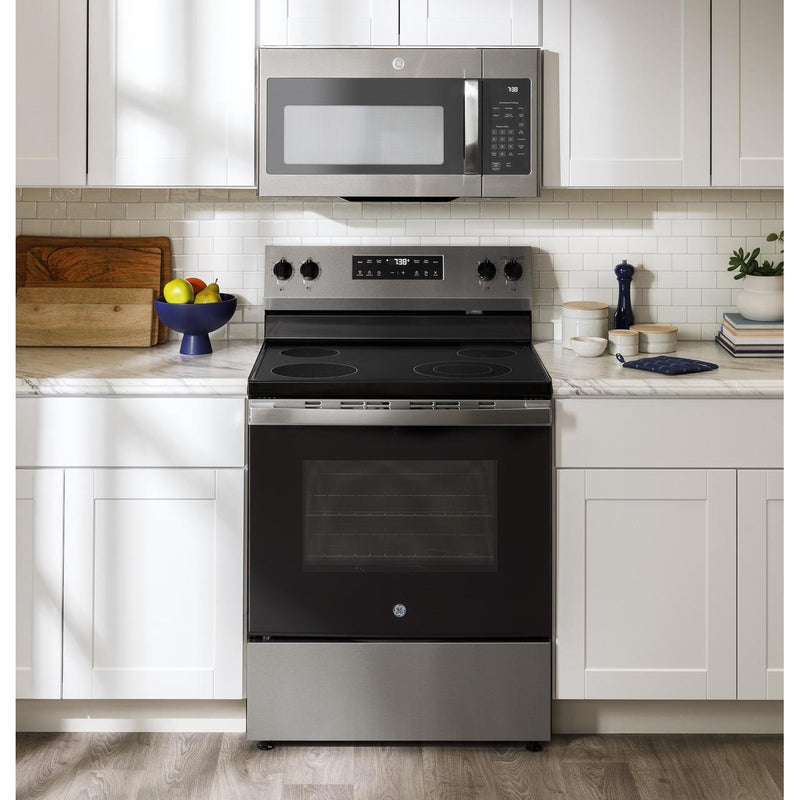 GE 30-inch Freestanding Electric Range with Steam Clean GRF400SVSS IMAGE 5