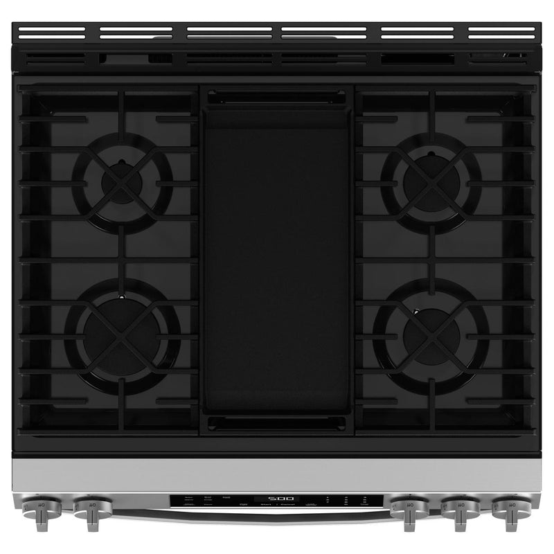 GE 30-inch Slide-in Gas Range with Griddle GGS500PVSS