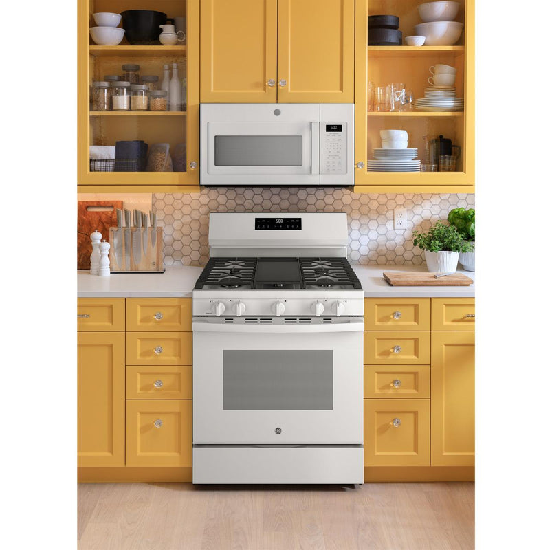 GE 30-inch Freestanding Gas Range with Center Oval Burner GGF500PVWW IMAGE 9