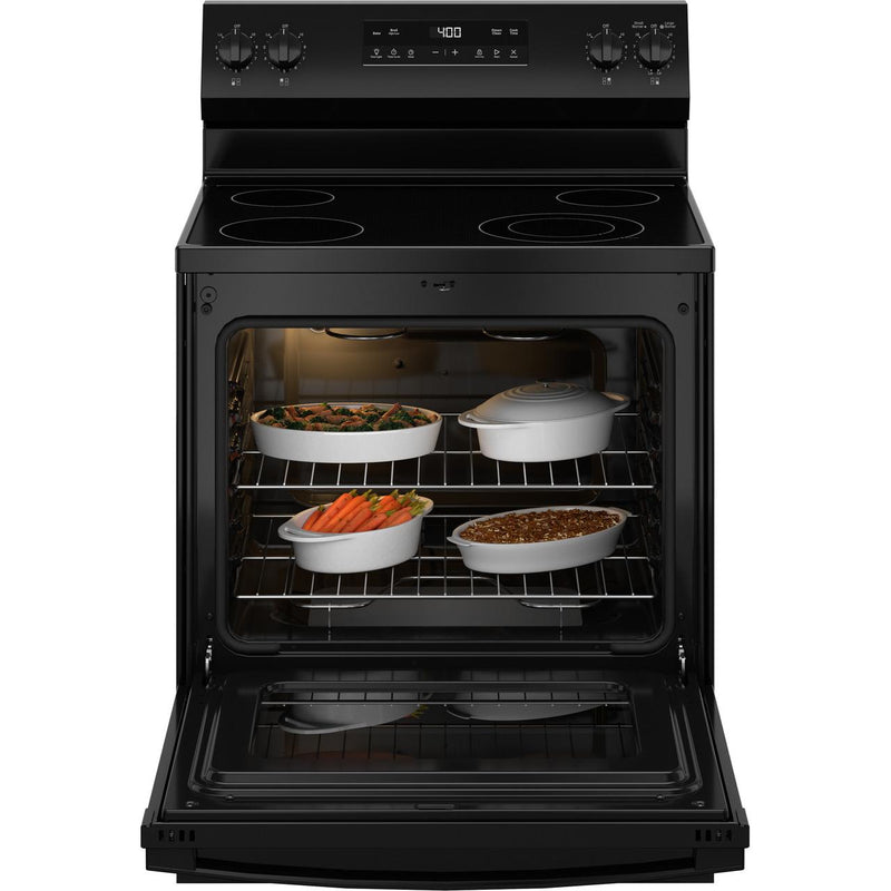 GE 30-inch Freestanding Electric Range with Steam Clean GRF400SVBB IMAGE 2