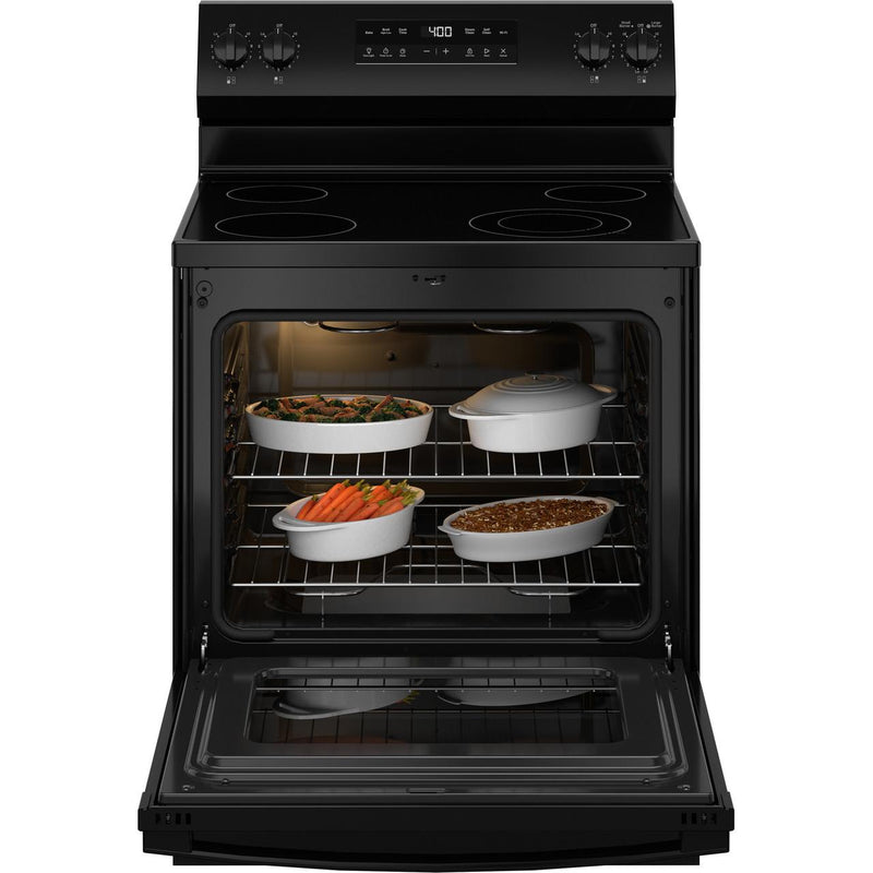 GE 30-inch Freestanding Electric Range with SmartHQ™ GRF400PVBB IMAGE 2