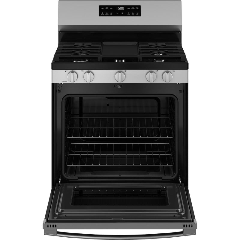 GE 30-inch Freestanding Gas Range with Center Oval Burner GGF500PVSS IMAGE 3