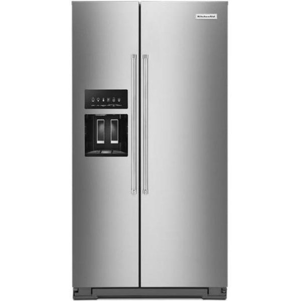 KitchenAid 24.8 cu ft. Side-by-Side Refrigerator with Water and Ice Dispenser KRSF705HPS (KRSF705HPS)