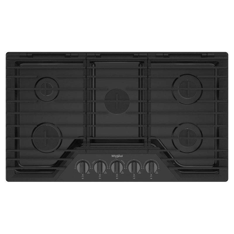 Whirlpool 36-inch Built-in Gas Cooktop with EZ-2-Lift™ Hinged Cast-Iron Grates WCGK5036PV IMAGE 1