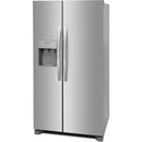 Frigidaire 36-inch, 25.6 cu.ft. Freestanding Side-by-Side Refrigerator with Ice and Water Dispensing System (Stainless Steel)FRSS2623AS