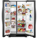 Whirlpool 33-inch, 21.7 cu. ft. Freestanding Side-by-side Refrigerator with Adaptive Defrost WRS312SNHB (Black)WRS312SNHB