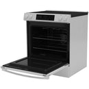 GE 30-inch Slide-in Electric Range with Convection Technology GRS600AV (White) (GRS600AVWW)