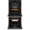 GE 27-inch Built-in Double Wall Oven with True European Convection Technology JKD5000SVSSJKD5000SVSS
