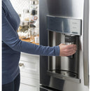 GE Profile 36-inch, 27.8 cu.ft. Freestanding French 3-Door Refrigerator with Keurig® K-Cup® Brewing System 1,007 of 1,010 rows displayed (Fingerprint-Resistant Slate) PFE28PMKES (PFE28PMKES)