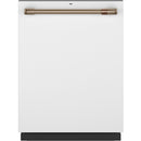 Caf? 24-inch Built-in Dishwasher with Stainless Steel Tub (Matte White/Brushed Bronze)  CDT845P4NW2 (CDT845P4NW2)
