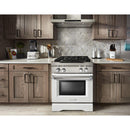KitchenAid 30-inch Freestanding Dual-Fuel Range with Even-Heat™ KDRS407VMWKDRS407VMW