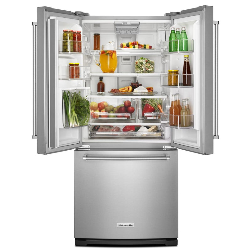 (KRFF300ESS) KitchenAid 30-inch, 19.7 cu. ft. French 3-Door Refrigerator with Ice and Water Dispensing System KRFF300ESS
