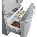 GE Profile 36-inch, 23.1 cu. ft. Counter-Depth French 3-Door Refrigerator with Interior Ice Maker PWE23KSKSS