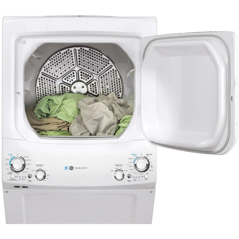 GE Stacked Washer/Dryer Electric Laundry Center with Stainless Steel Basket GUD27EEPVDG IMAGE 4