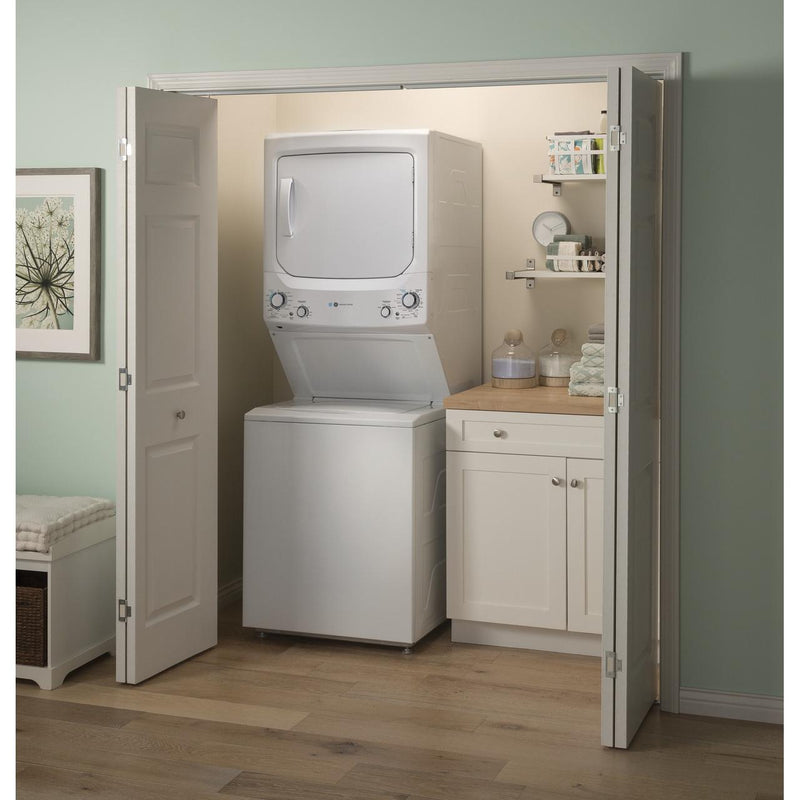 GE Stacked Washer/Dryer Electric Laundry Center with Stainless Steel Basket GUD27EEPVDG IMAGE 7