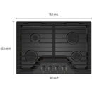 Whirlpool 30-inch Built-in Gas Cooktop with EZ-2-Lift™ Hinged Cast-Iron Grates WCGK5030PV IMAGE 6