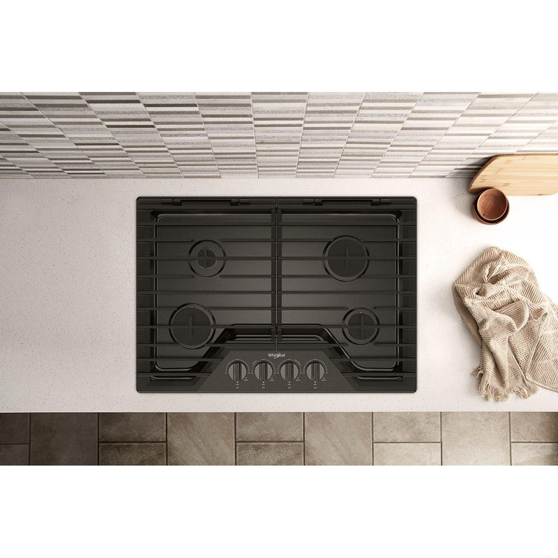 Whirlpool 30-inch Built-in Gas Cooktop with EZ-2-Lift™ Hinged Cast-Iron Grates WCGK5030PV IMAGE 8