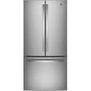 GE 33-inch, 24.8 cu. ft. French 3-Door Refrigerator with Internal Water Dispenser GNE25JYKFS