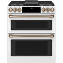 Café 30-inch Slide-in Gas Double Oven Range with Convection Technology CGS750P4MW2