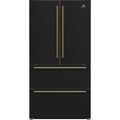  Forno 36-inch, 19.2 cu.ft. Counter-Depth French 4-Door Refrigerator with Internal Ice Maker FFRBI1820-36BLK IMAGE 1