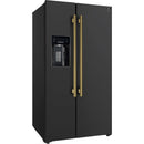 Forno 36-inch, 20 cu. ft. Freestanding Side-by-Side Refrigerator FFRBI1844-36BLK IMAGE 3