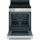GE 24-inch Freestanding Electric Range with Steam Clean JAS640RMSS