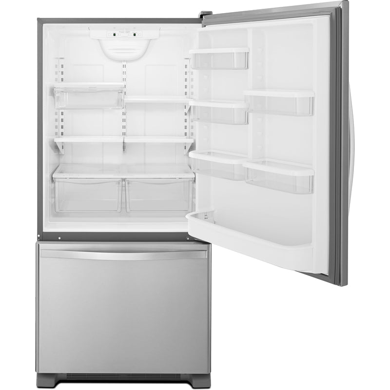 Whirlpool 33-inch, 22 cu. ft. Bottom Freezer Refrigerator with Icemaker WRB322DMBM