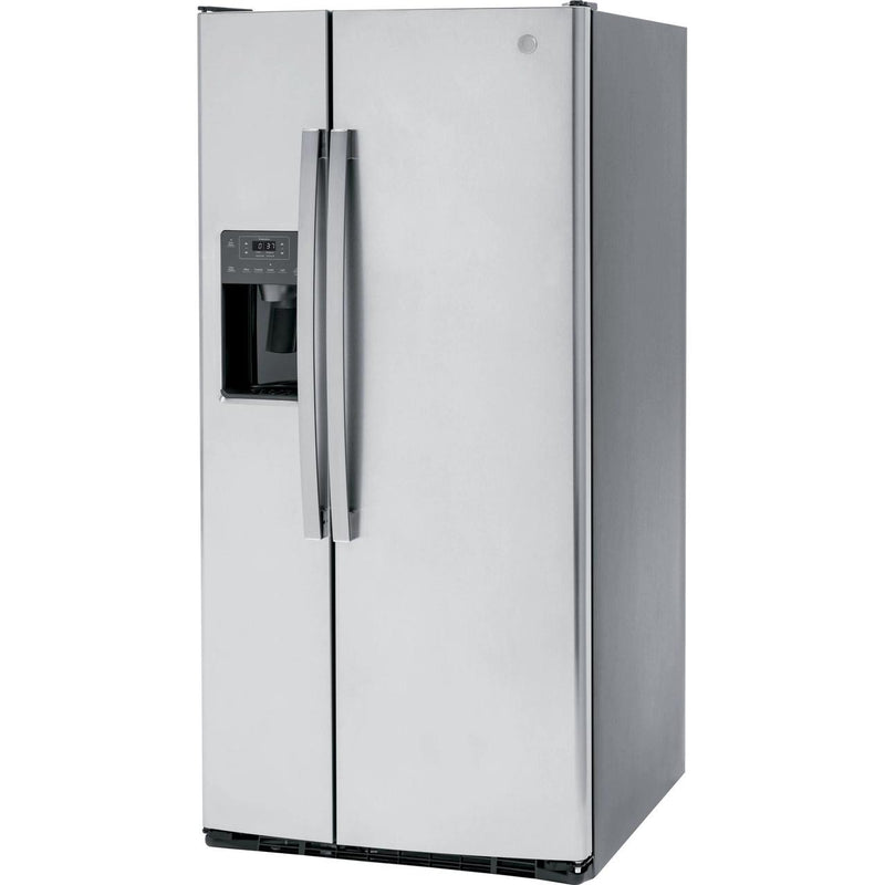 GE 33-inch, 23 cu. ft. Side-By-Side Refrigerator with Water and Ice Dispensing System GSS23GYPFS