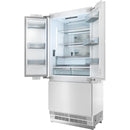  Thor Kitchen 36-inch, 19.6 cu. ft. Built-in French 3-Door Refrigerator with Water Dispenser XRF3619BFP IMAGE 3