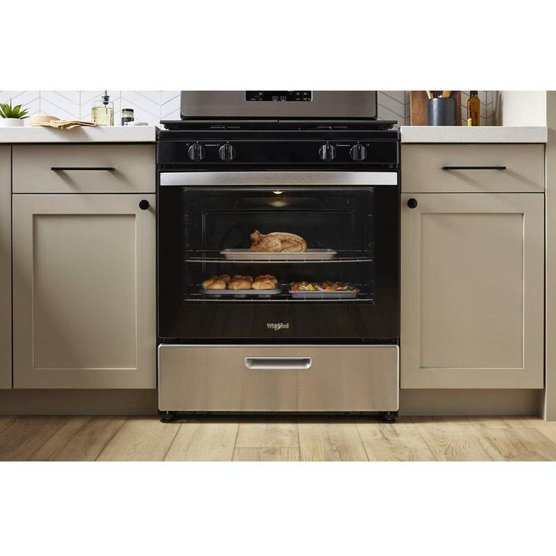 (WFG320M0MS) Whirlpool 30-inch Freestanding Gas Range WFG320M0MS