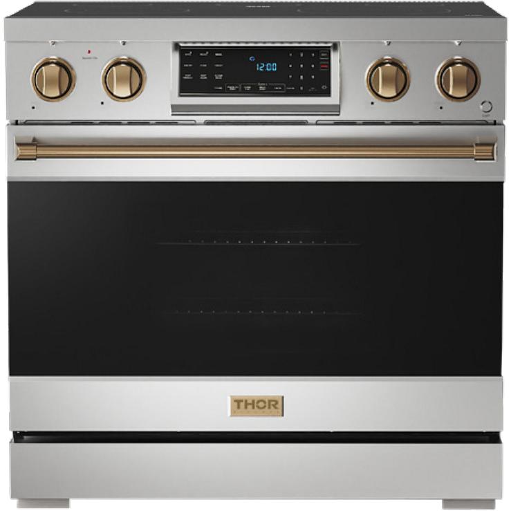  Thor Kitchen 36-inch Freestanding Electric Range with Tilt Panel RSE36-BRZ IMAGE 1
