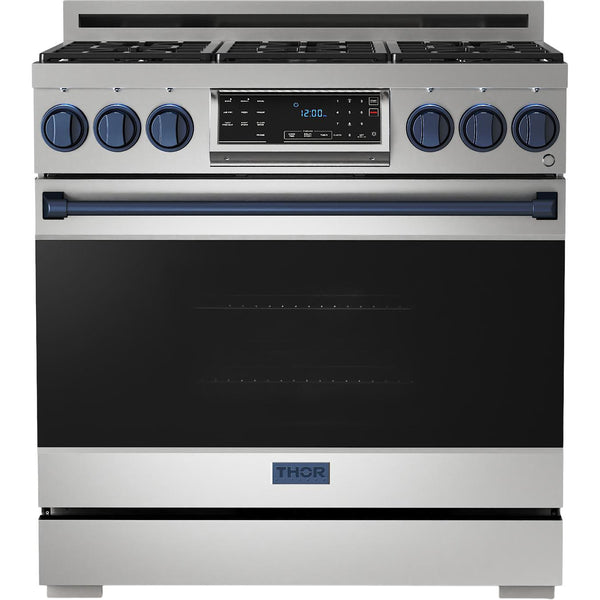  Thor Kitchen 36-inch Freestanding Gas Range with Tilt Panel RSG36LP-BLU IMAGE 1