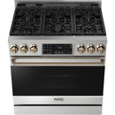  Thor Kitchen 36-inch Freestanding Gas Range with Tilt Panel RSG36LP-BRZ IMAGE 2