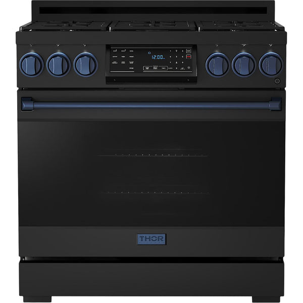  Thor Kitchen 36-inch Freestanding Gas Range with Tilt Panel RSG36B-BLU IMAGE 1