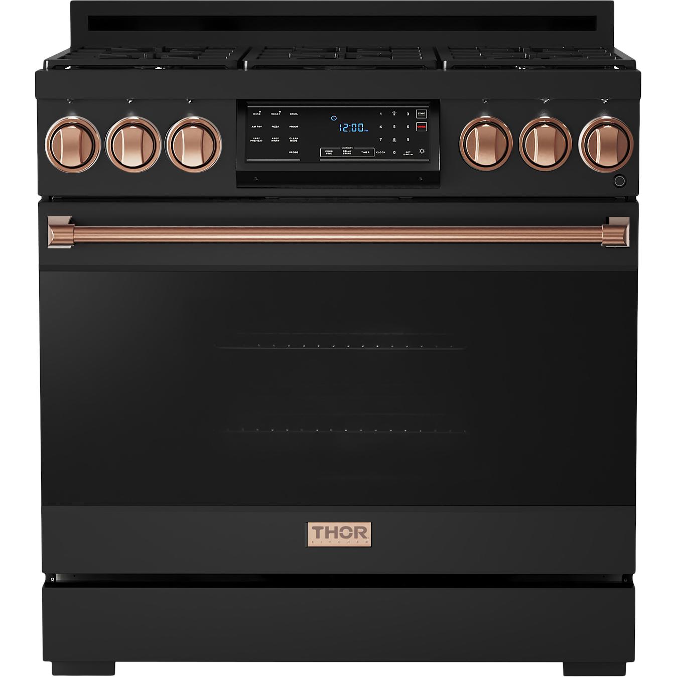 Thor Panel Thor Kitchen 36-inch Freestanding Gas Range with Tilt Panel RSG36B-RSG