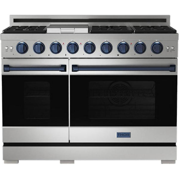 Thor Kitchen 48-inch Freestanding Gas Range with Convection Technology RSG48E-BLU IMAGE 1
